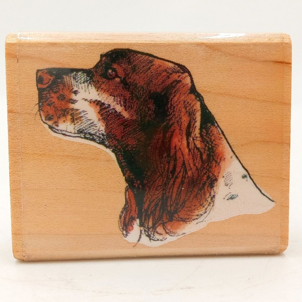 English Cocker Spaniel Rubber Stamp Dog 1992 Thats All She Stamped Crafting Pape